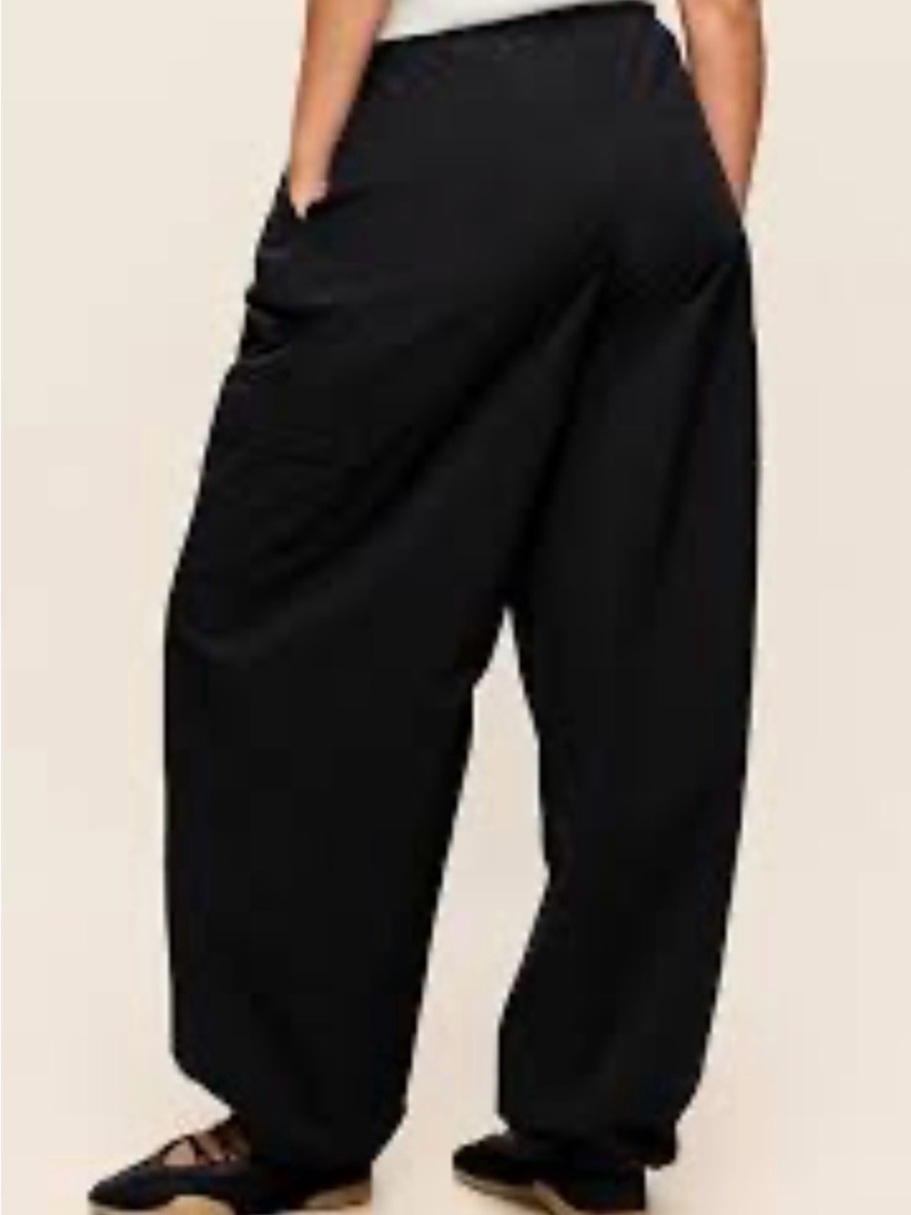 Old Navy Black Wide-Leg Track Pants